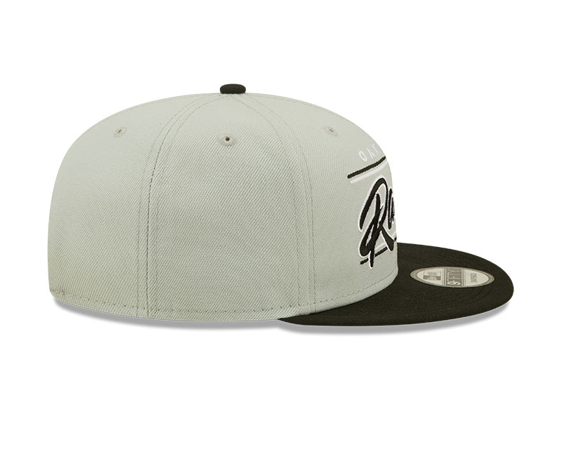 Oakland Raiders New Era Team Script 2 Tone 9FIFTY Snapback Hat - Pro Jersey Sports