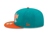 Miami Dolphins Historic Logo New Era Team Script 2 Tone 9FIFTY Snapback Hat - Pro Jersey Sports