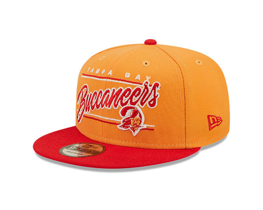 Tampa Bay Buccaneers New Era Retro Team Script 2 Tone 9FIFTY Snapback Hat