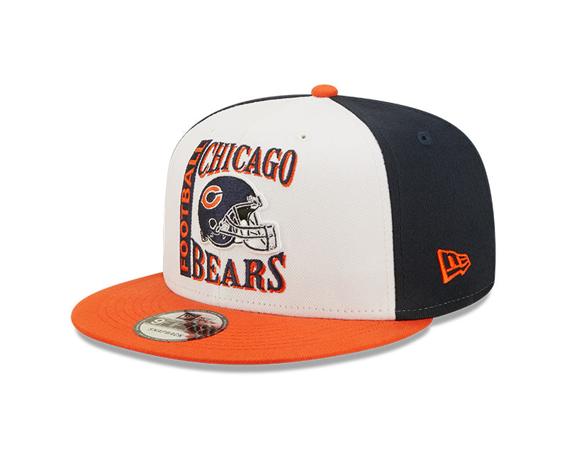 Chicago Bears Helmet Logo Retro Sport 3 Tone New Era 9FIFTY Snapback Hat
