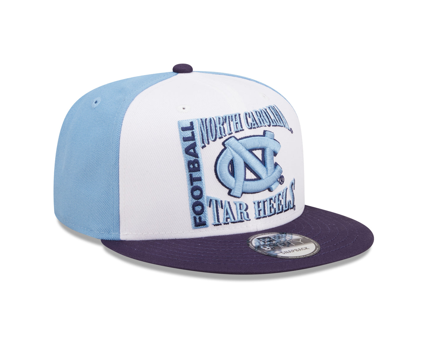 North Carolina Tar Heels Football Retro Sport 3 Tone New Era 9FIFTY Snapback Hat