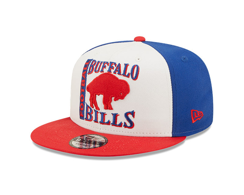Buffalo Bills Historic Logo Retro Sport 3 Tone New Era 9FIFTY Snapback Hat