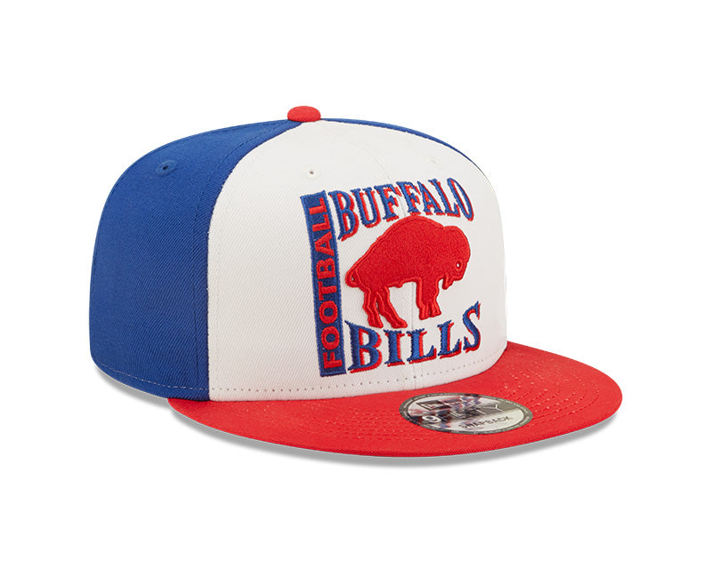 Buffalo Bills Historic Logo Retro Sport 3 Tone New Era 9FIFTY Snapback Hat