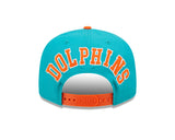 Miami Dolphins New Era 2 Tone League Flawless 9FIFTY Snapback Hat - Pro Jersey Sports
