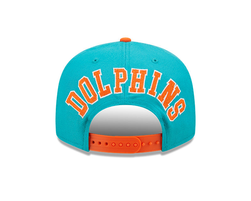 Miami Dolphins New Era 2 Tone League Flawless 9FIFTY Snapback Hat - Pro Jersey Sports