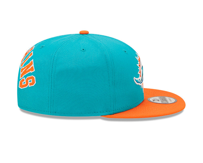 Miami Dolphins New Era 2 Tone League Flawless 9FIFTY Snapback Hat - Pro Jersey Sports