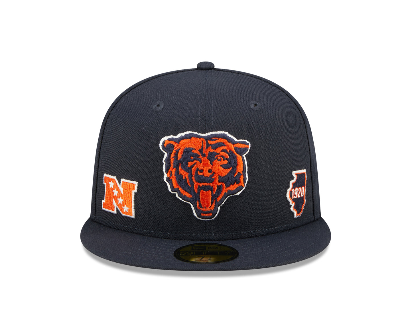Chicago Bears New Era Navy Identity 59FIFTY Fitted Hat