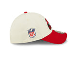 Men's Tampa Bay Buccaneers New Era Cream/Red 2022 Sideline 39THIRTY Flex Hat - Pro Jersey Sports
