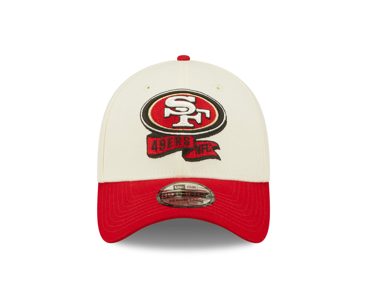 Men's San Francisco 49ers New Era Cream/Red 2022 Sideline 39THIRTY Flex Hat - Pro Jersey Sports