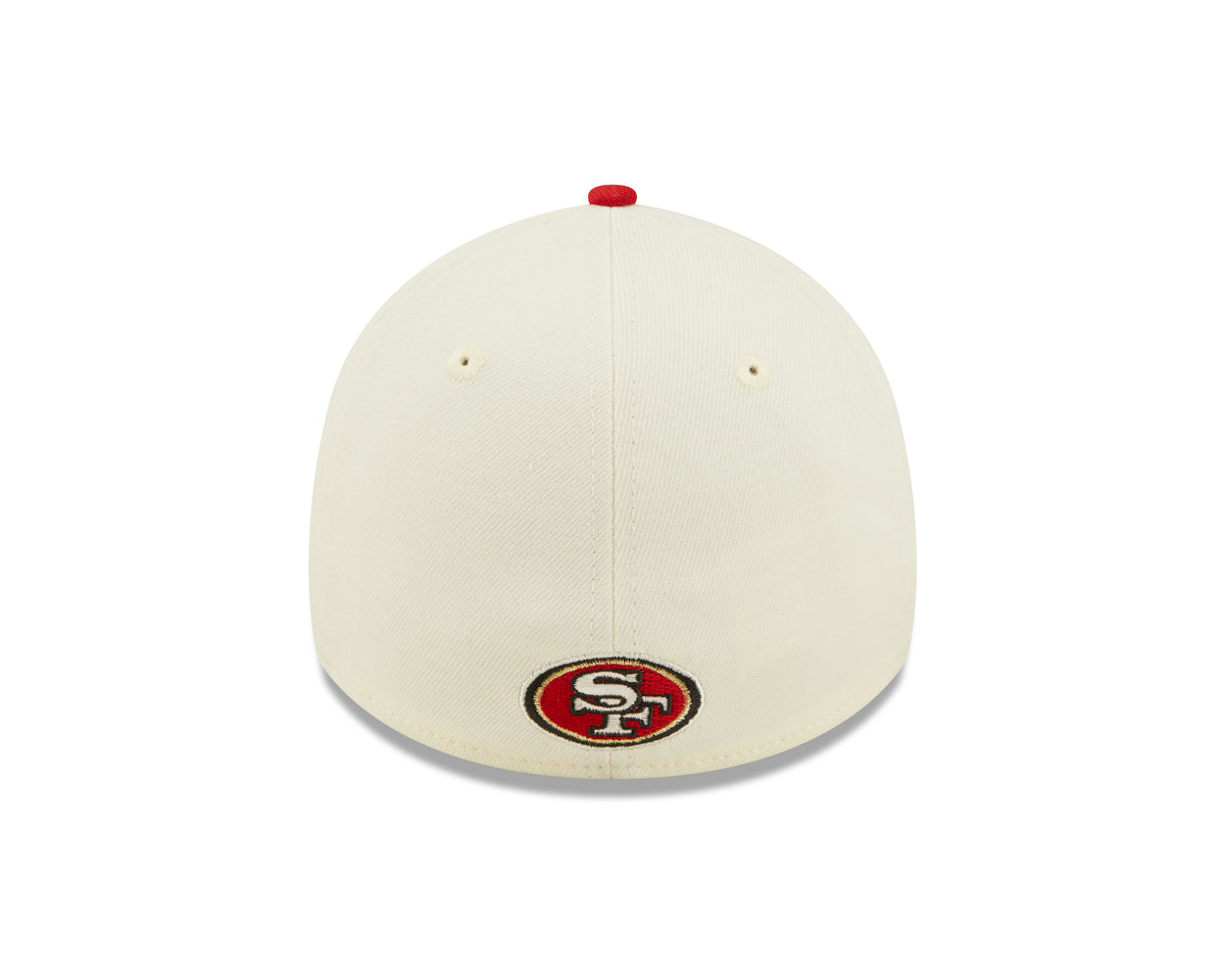 Men's San Francisco 49ers New Era Cream/Red 2022 Sideline 39THIRTY Flex Hat - Pro Jersey Sports