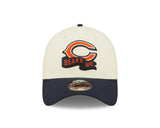 Men's Chicago Bears Primary Logo New Era Cream/Navy 2022 Sideline 39THIRTY Flex Hat - Pro Jersey Sports