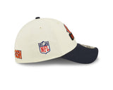 Men's Chicago Bears Primary Logo New Era Cream/Navy 2022 Sideline 39THIRTY Flex Hat - Pro Jersey Sports