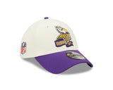 Men's Minnesota Vikings New Era Cream/Purple 2022 Sideline 39THIRTY Flex Hat - Pro Jersey Sports