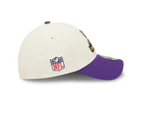 Men's Minnesota Vikings New Era Cream/Purple 2022 Sideline 39THIRTY Flex Hat - Pro Jersey Sports