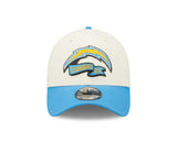 Men's Los Angeles Chargers New Era Cream/Blue 2022 Sideline 39THIRTY Flex Hat - Pro Jersey Sports