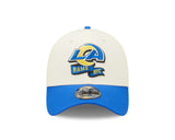 Men's Los Angeles Rams New Era Cream/Blue 2022 Sideline 39THIRTY Flex Hat - Pro Jersey Sports