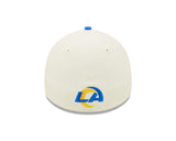 Men's Los Angeles Rams New Era Cream/Blue 2022 Sideline 39THIRTY Flex Hat - Pro Jersey Sports
