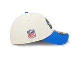 Men's Los Angeles Rams New Era Cream/Blue 2022 Sideline 39THIRTY Flex Hat - Pro Jersey Sports