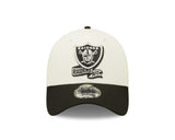 Men's Las Vegas Raiders New Era Cream/Black 2022 Sideline 39THIRTY Flex Hat - Pro Jersey Sports