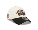 Men's Baltimore Ravens New Era Cream/Black 2022 Sideline 39THIRTY Flex Hat - Pro Jersey Sports