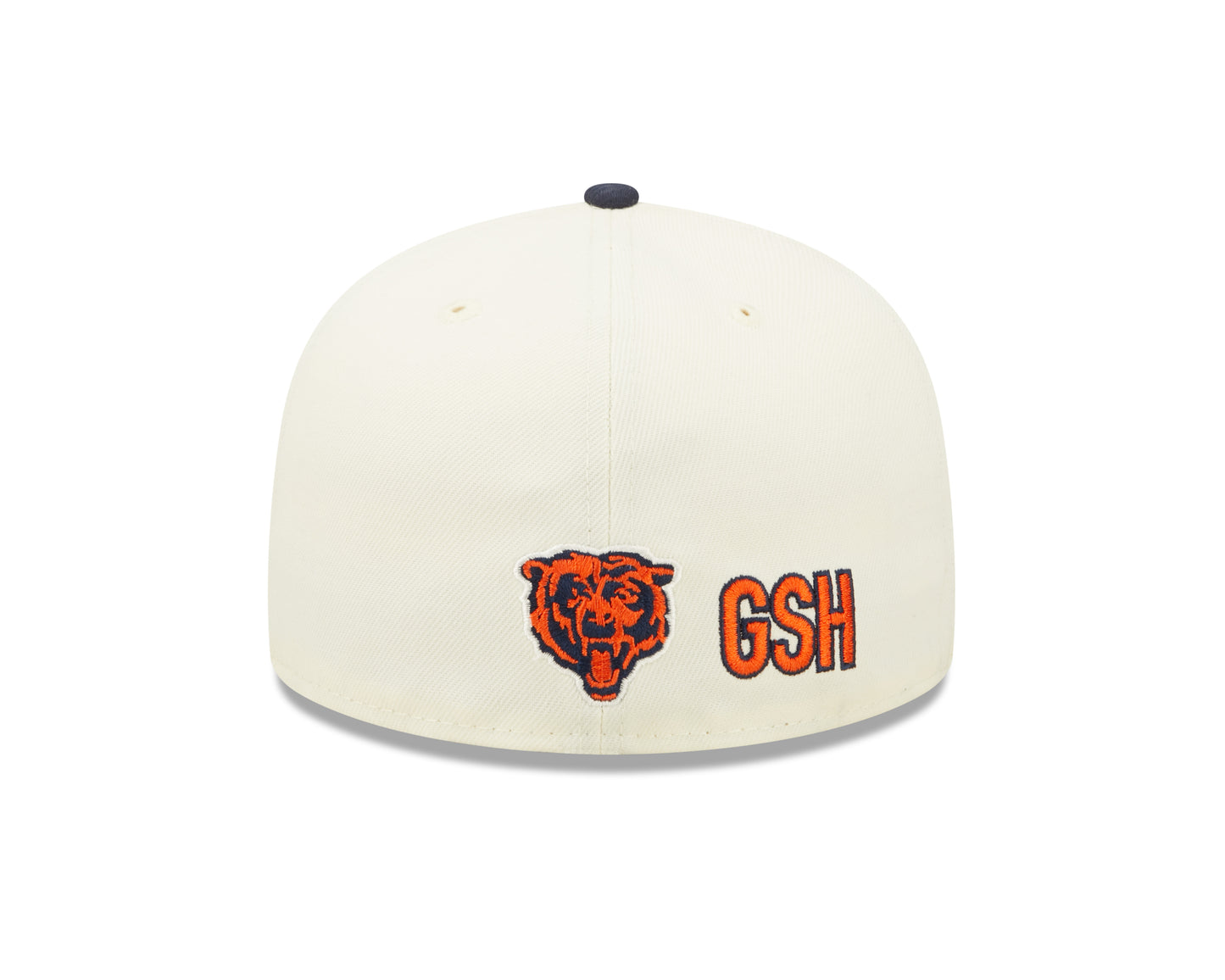 Chicago Bears Mascot Logo 2 Tone Cream/Navy 2022 Sideline New Era 59FIFTY Fitted Hat