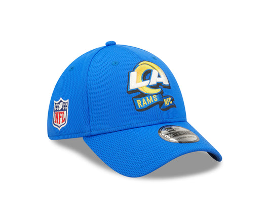 Men's Los Angeles Rams New Era Blue 2022 Sideline Coaches 39THIRTY Flex Hat