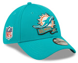 Men's Miami Dolphins New Era Aqua 2022 Sideline Coaches 39THIRTY Flex Hat - Pro Jersey Sports