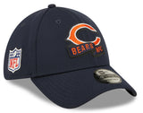 Men's Chicago Bears Primary Logo New Era Navy 2022 Sideline Coaches 39THIRTY Flex Hat - Pro Jersey Sports