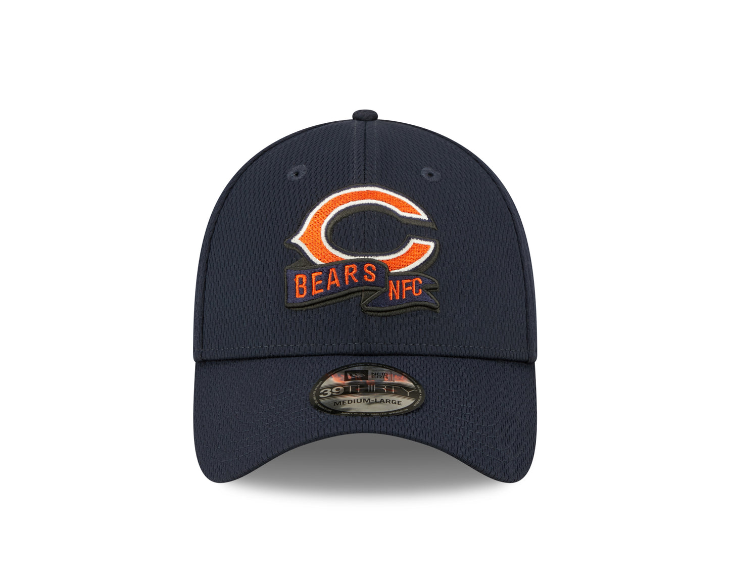Men's Chicago Bears Primary Logo New Era Navy 2022 Sideline Coaches 39THIRTY Flex Hat