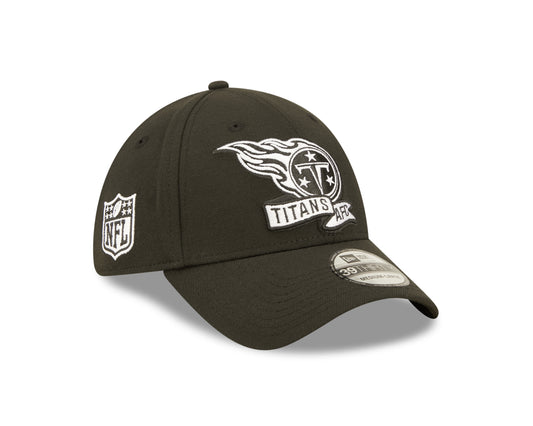 Men's Tennessee Titans New Era Black 2022 Sideline 39THIRTY Flex Hat