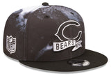 Men's Chicago Bears New Era Black Ink 2022 NFL Sideline Primary Logo 9FIFTY Snapback Adjustable Hat - Pro Jersey Sports