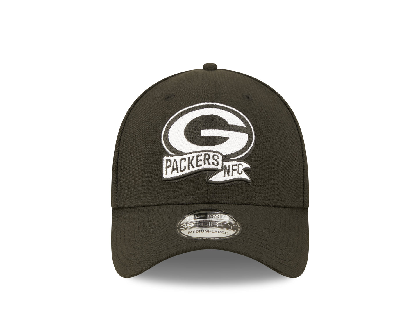 Men's Green Bay Packers New Era Black 2022 Sideline 39THIRTY Flex Hat