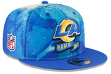 Men's Los Angeles Rams New Era Ink 2022 NFL Sideline 9FIFTY Snapback Adjustable Hat - Pro Jersey Sports
