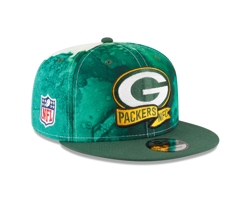 Men's Green Bay Packers New Era Ink 2022 NFL Sideline 9FIFTY Snapback Adjustable Hat - Pro Jersey Sports