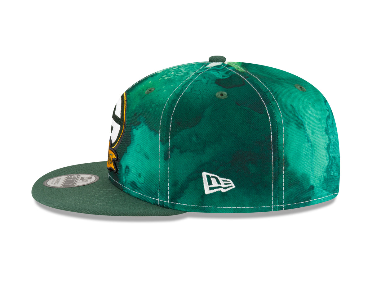 Men's Green Bay Packers New Era Ink 2022 NFL Sideline 9FIFTY Snapback Adjustable Hat - Pro Jersey Sports