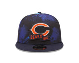 Men's Chicago Bears New Era Navy Ink 2022 NFL Sideline Primary Logo 9FIFTY Snapback Adjustable Hat - Pro Jersey Sports