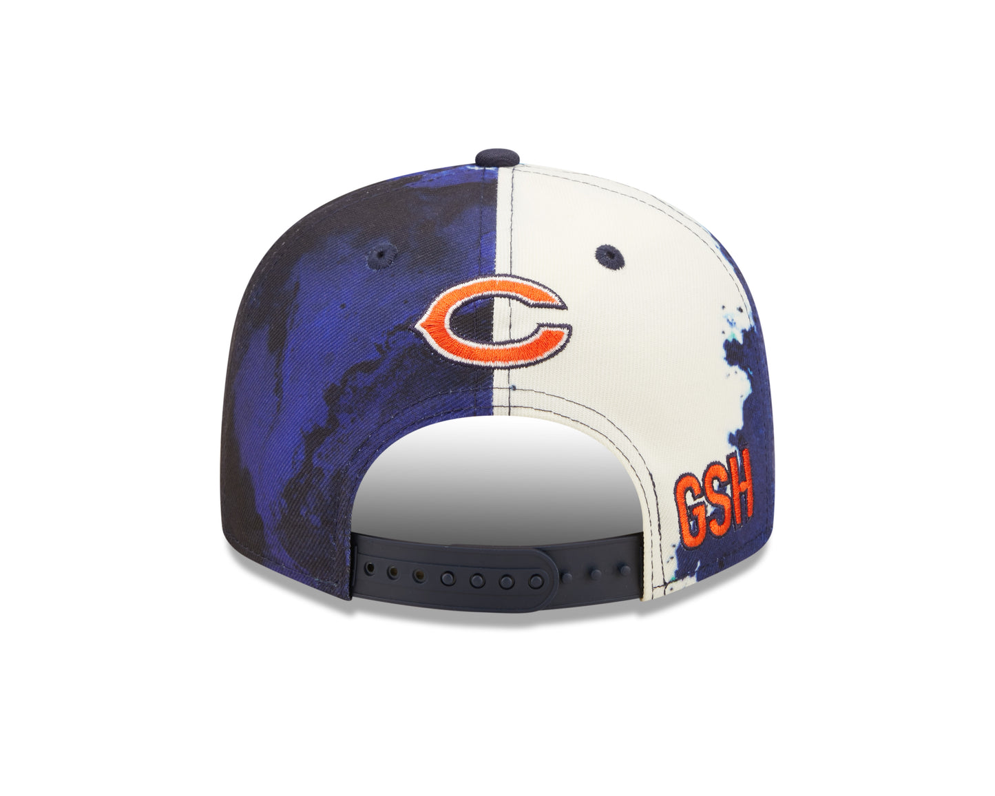 Men's Chicago Bears New Era Navy Ink 2022 NFL Sideline Primary Logo 9FIFTY Snapback Adjustable Hat