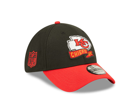 Men's Kansas City Chiefs New Era Black/Red 2022 Sideline 39THIRTY Flex Hat