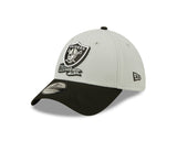 Men's Las Vegas Raiders New Era Gray/Black 2022 Sideline 39THIRTY Flex Hat - Pro Jersey Sports