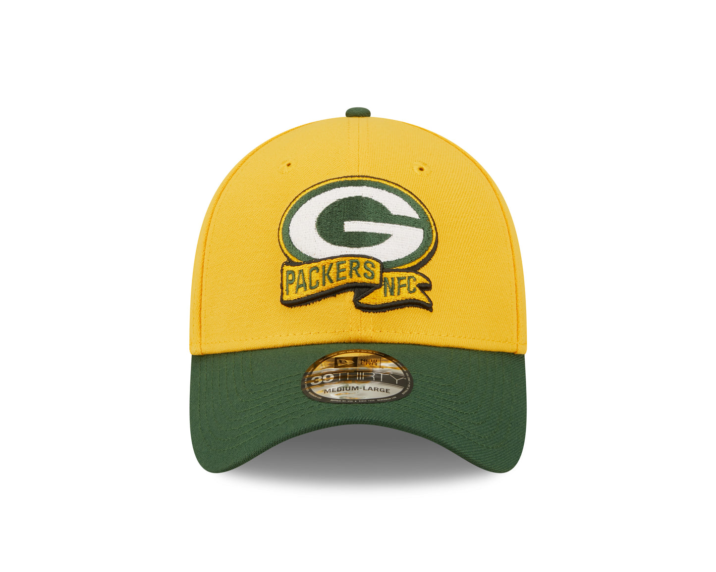 Men's Green Bay Packers New Era Yellow/Green 2022 Sideline 39THIRTY Flex Hat