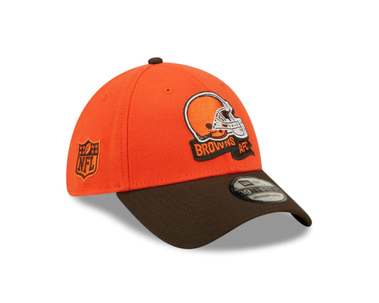 Men's Cleveland Browns New Era Orange/Brown 2022 Sideline 39THIRTY Flex Hat