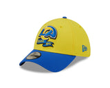Men's Los Angeles Rams New Era Yellow/Blue 2022 Sideline 39THIRTY Flex Hat - Pro Jersey Sports
