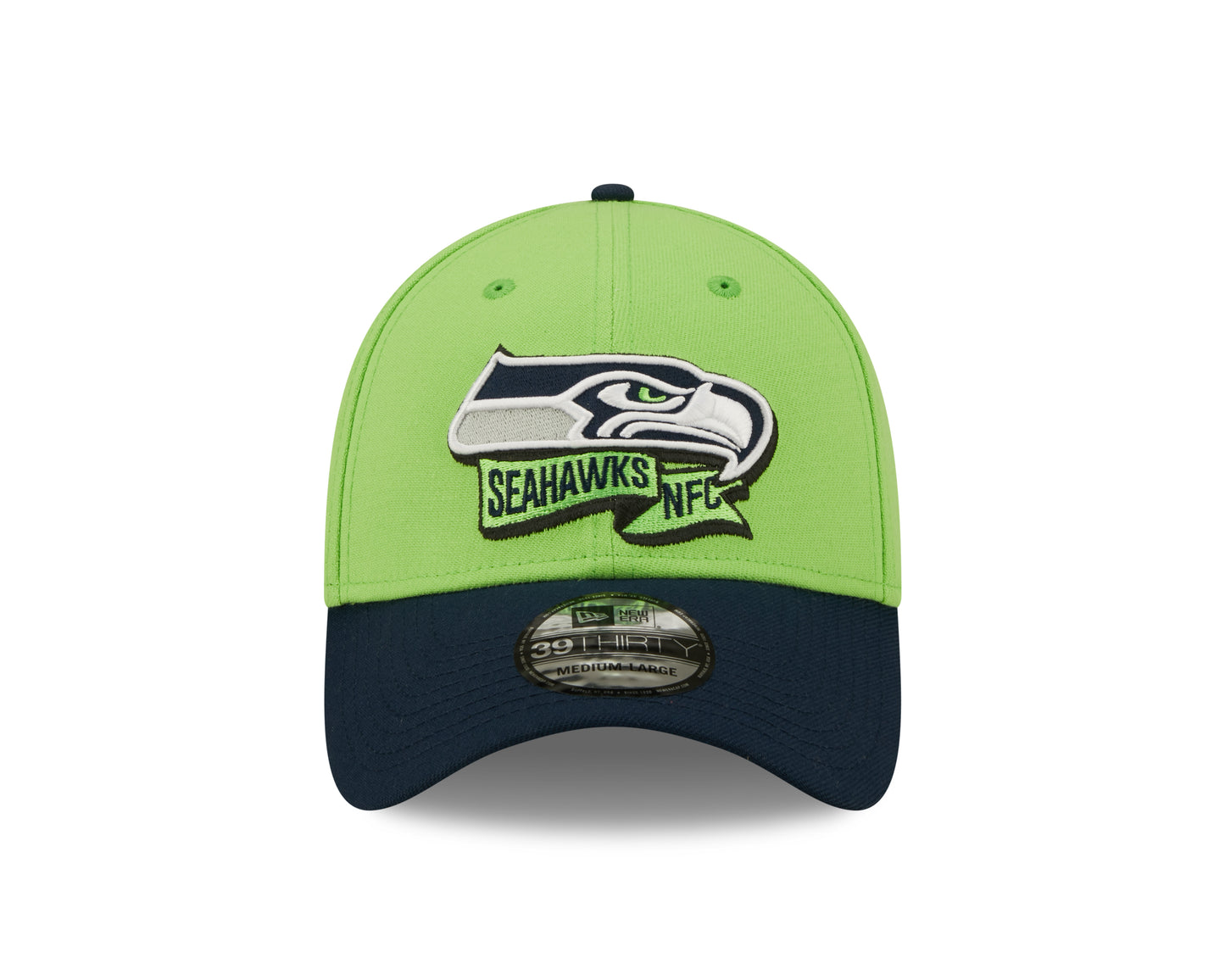 Men's Seattle Seahawks New Era Green/Navy 2022 Sideline 39THIRTY Flex Hat