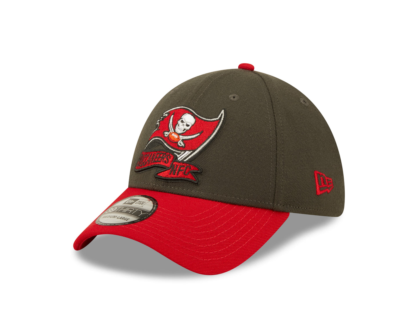Men's Tampa Bay Buccaneers New Era Pewter/Red 2022 Sideline 39THIRTY Flex Hat