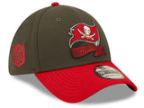 Men's Tampa Bay Buccaneers New Era Pewter/Red 2022 Sideline 39THIRTY Flex Hat - Pro Jersey Sports
