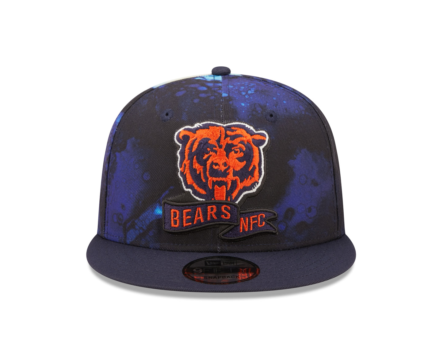 Men's Chicago Bears New Era Navy Ink 2022 NFL Sideline Mascot Logo 9FIFTY Snapback Adjustable Hat