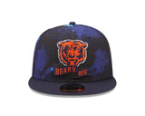 Men's Chicago Bears New Era Navy Ink 2022 NFL Sideline Mascot Logo 9FIFTY Snapback Adjustable Hat - Pro Jersey Sports
