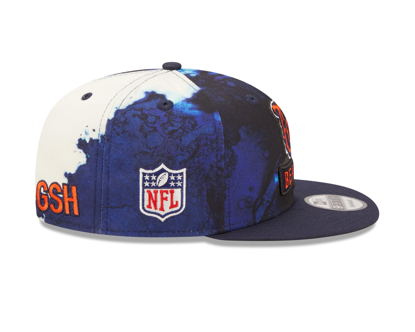 Men's Chicago Bears New Era Navy Ink 2022 NFL Sideline Mascot Logo 9FIFTY Snapback Adjustable Hat