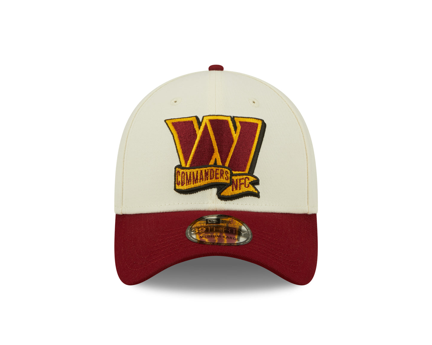 Men's Washington Commanders New Era Cream/Maroon 2022 Sideline 39THIRTY Flex Hat