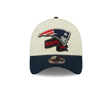 Men's New England Patriots New Era Cream/Navy 2022 Sideline 39THIRTY Flex Hat - Pro Jersey Sports